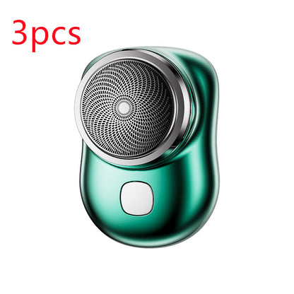 Mini afeitadora facial inalámbrica portátil, recargable por USB, eléctrica, en seco y húmedo, sin dolor, tamaño pequeño, para hombres.