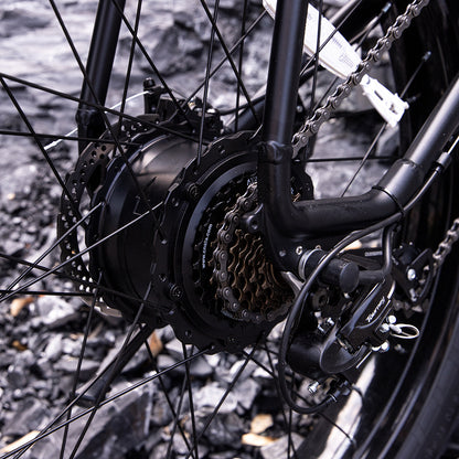 Bicicleta eléctrica profesional para adultos, 26 x 4 pulgadas, neumáticos anchos, motor de 1000 W, 48 V, 15 Ah, para trail, excursiones y desplazamientos diarios, con certificación UL y GCC.