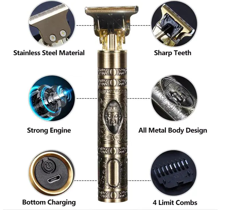 Pro Cordless Metal Hair & Beard Trimmer