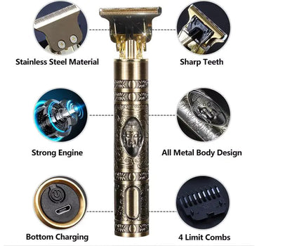 Pro Cordless Metal Hair & Beard Trimmer