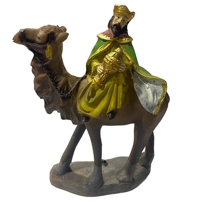 Mercado Maxia - set de figuras de belén 3 reyes magos camello para decoración navideña de reyes magos
