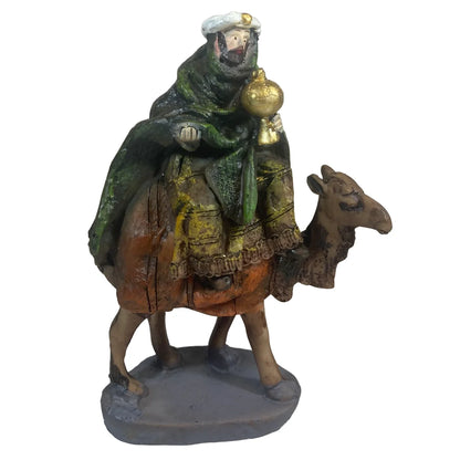 Mercado Maxia - set de figuras de belén 3 reyes magos camello para decoración navideña de reyes magos