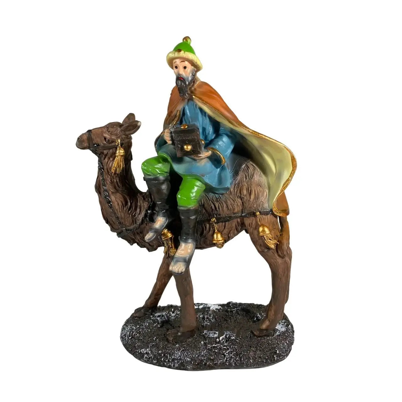 Mercado Maxia - set de figuras de belén 3 reyes magos camello para decoración navideña de reyes magos