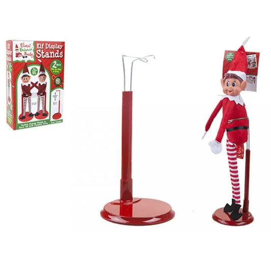 Marukatsu - Se adapta a 2 elfos y soportes para elfos Evie. Se acerca la Navidad. Elfos traviesos, color rojo, plástico.