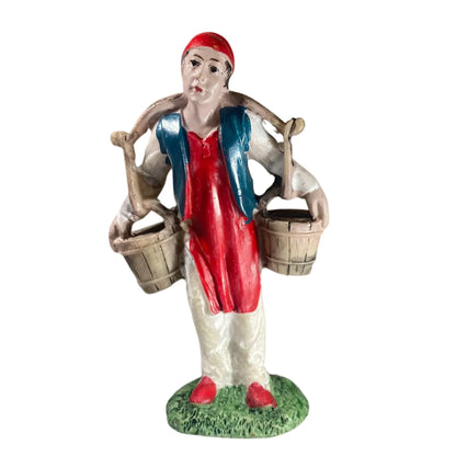 Figuras de belén pastora / artesano hombre 12 piezas para el belén navideño - 10cm decoración en resina, marca gerimport