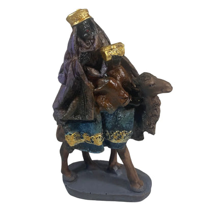 Mercado Maxia - set de figuras de belén 3 reyes magos camello para decoración navideña de reyes magos