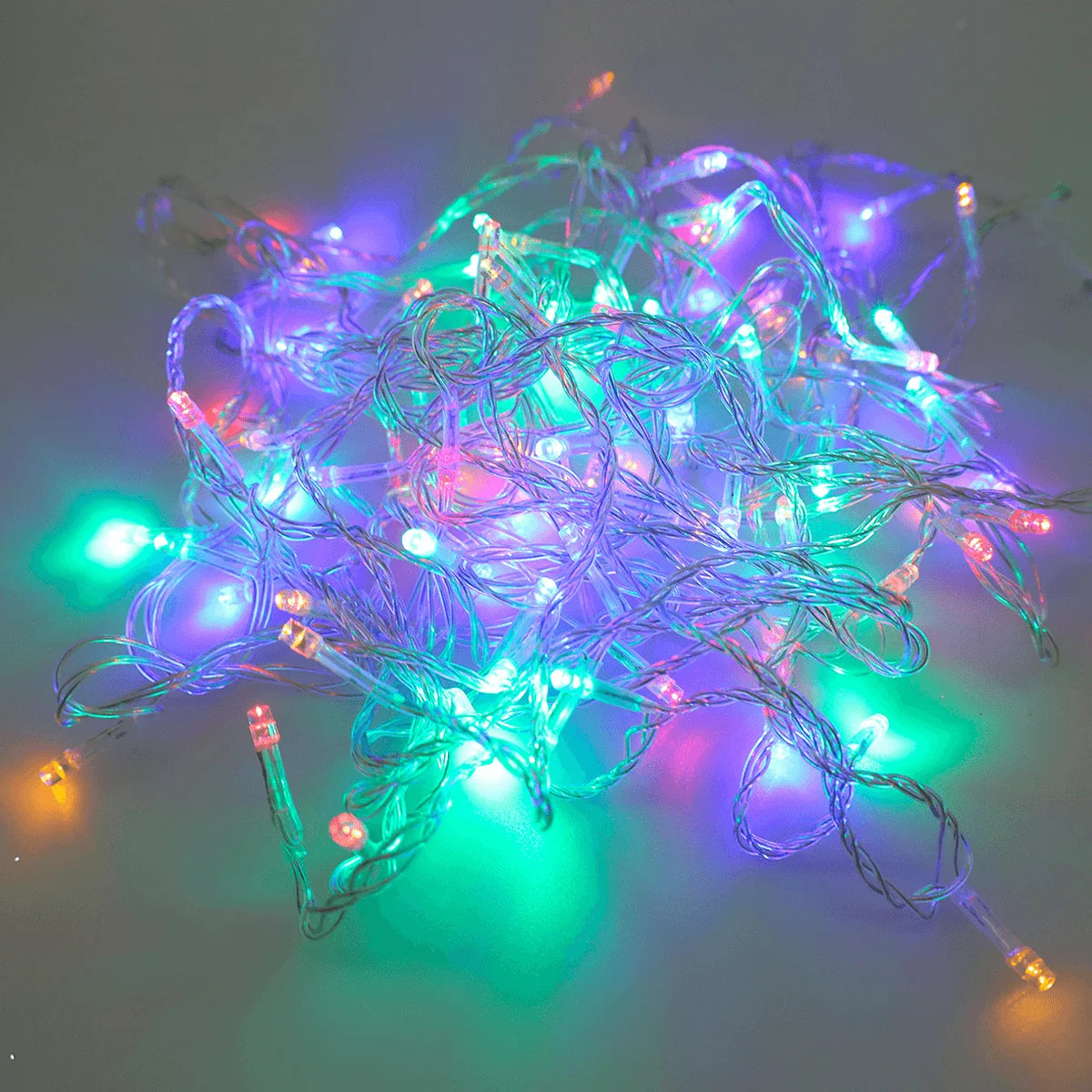 Cortina de luces navideñas para árbol - guirnalda decorativa