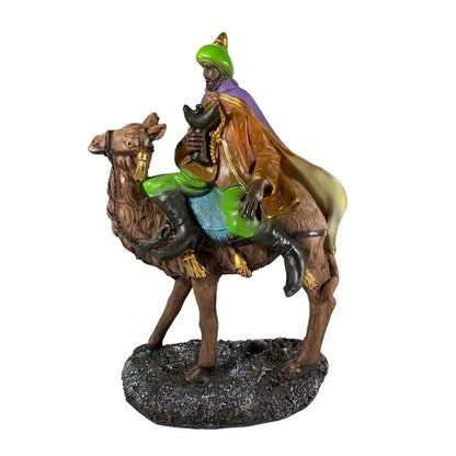 Mercado Maxia - set de figuras de belén 3 reyes magos camello para decoración navideña de reyes magos