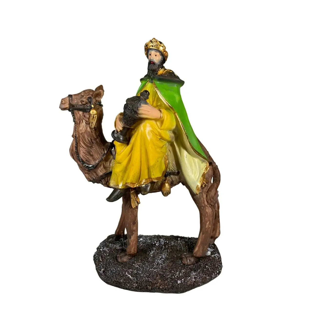 Mercado Maxia - set de figuras de belén 3 reyes magos camello para decoración navideña de reyes magos