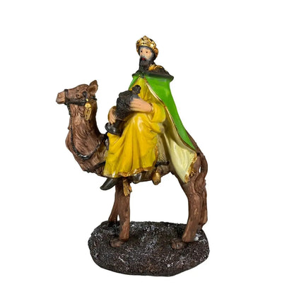 Mercado Maxia - set de figuras de belén 3 reyes magos camello para decoración navideña de reyes magos