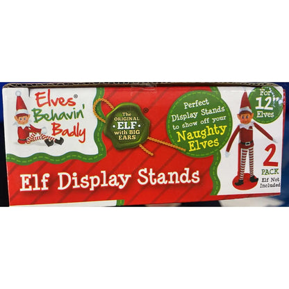 Marukatsu - Se adapta a 2 elfos y soportes para elfos Evie. Se acerca la Navidad. Elfos traviesos, color rojo, plástico.