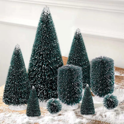 Mini Snowy Christmas Tree Set (9-Piece)