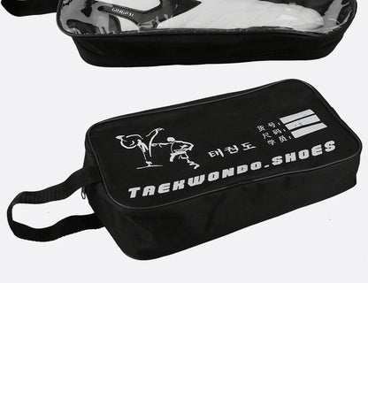GINGPAI - Zapatos de Taekwondo transpirables con tiras blancas, zapatillas de artes marciales para niños, calzado deportivo para entrenamiento profesional y competición