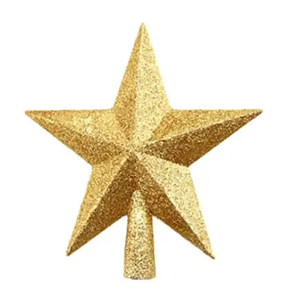 3D Gold Glitter Star Tree Topper
