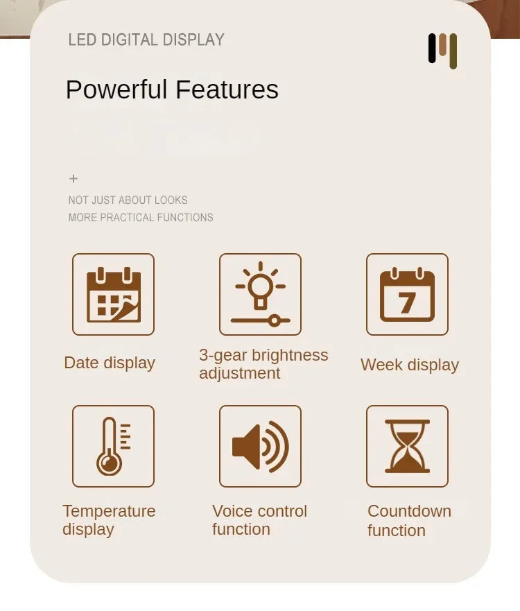 Reloj despertador digital Xiaomi Youpin con temperatura, fecha, semana, modo nocturno, reloj de mesa, 12/24 h, despertador electrónico LED de escritorio