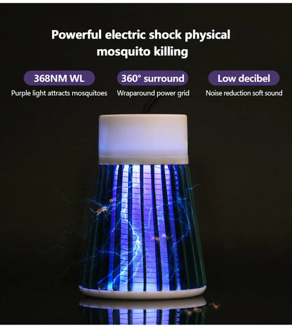 Lámpara antimosquitos con descarga eléctrica, USB, 5 V, repelente de insectos, para dormitorio, exterior