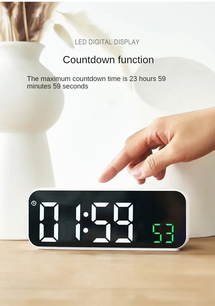 Reloj despertador digital Xiaomi Youpin con temperatura, fecha, semana, modo nocturno, reloj de mesa, 12/24 h, despertador electrónico LED de escritorio