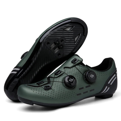 Zapatillas de ciclismo de montaña 2023 con calas para hombre y mujer, de carbono, deportivas, de velocidad, planas, SPD, para ciclismo de carretera