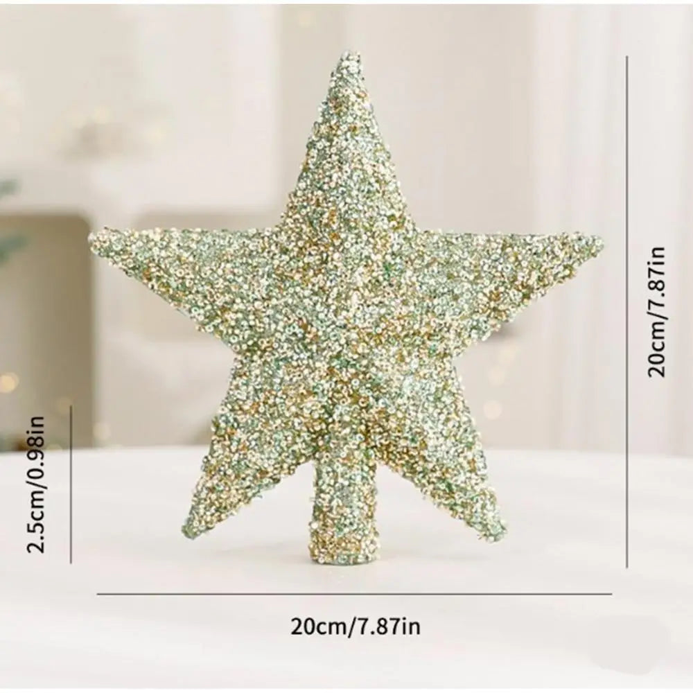 Estrella para la parte superior del árbol de Navidad, estrella 3D brillante, adorno para la parte superior del árbol, decoración navideña para el árbol de Navidad.