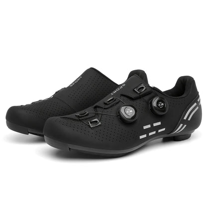 Zapatillas de ciclismo de montaña 2023 con calas para hombre y mujer, de carbono, deportivas, de velocidad, planas, SPD, para ciclismo de carretera