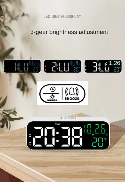 Reloj despertador digital Xiaomi Youpin con temperatura, fecha, semana, modo nocturno, reloj de mesa, 12/24 h, despertador electrónico LED de escritorio