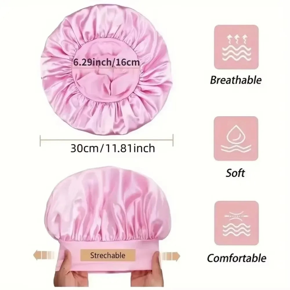 Heatless Curling Rod Satin Silk Sleeping Cap Set Headwrap Natural Curly Hair Long Hair Care Wave Sleeping Curling Styling Tool Selectia