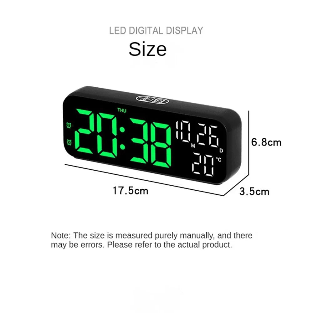 Reloj despertador digital Xiaomi Youpin con temperatura, fecha, semana, modo nocturno, reloj de mesa, 12/24 h, despertador electrónico LED de escritorio