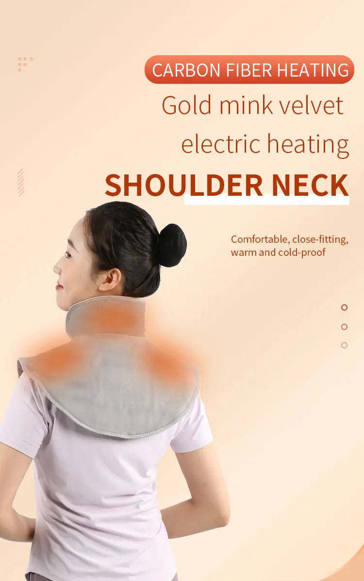 Electric Heating shoulder Neck Pad Massager USB Cervical Brace Wrap Thermal Compress Relieve Pain Fatigue Warm Back Brace Tool Selectia