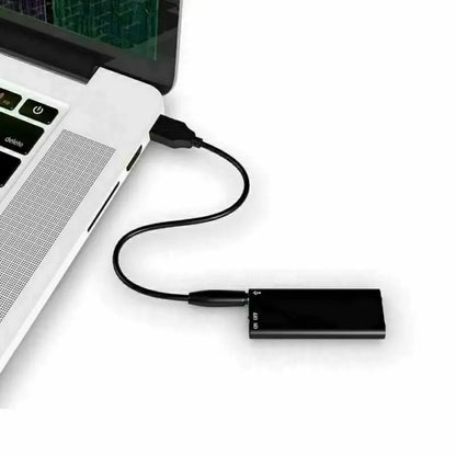 Mini grabadora de voz portátil inteligente, grabación de audio activada por voz, grabadora de sonido HD con reducción de ruido, reproductor MP3 con imán OTG