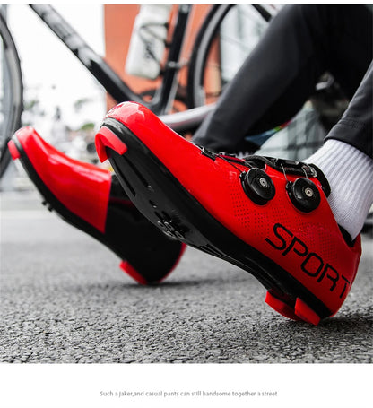 Zapatillas de ciclismo ultraligeras con autobloqueo para hombre, calzado deportivo unisex con calas SPD, para carreras y ciclismo de montaña