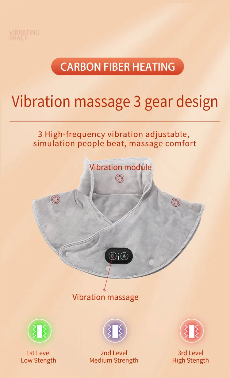 Electric Heating shoulder Neck Pad Massager USB Cervical Brace Wrap Thermal Compress Relieve Pain Fatigue Warm Back Brace Tool Selectia