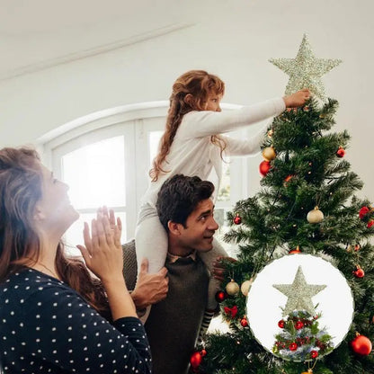Estrella para la parte superior del árbol de Navidad, estrella 3D brillante, adorno para la parte superior del árbol, decoración navideña para el árbol de Navidad.
