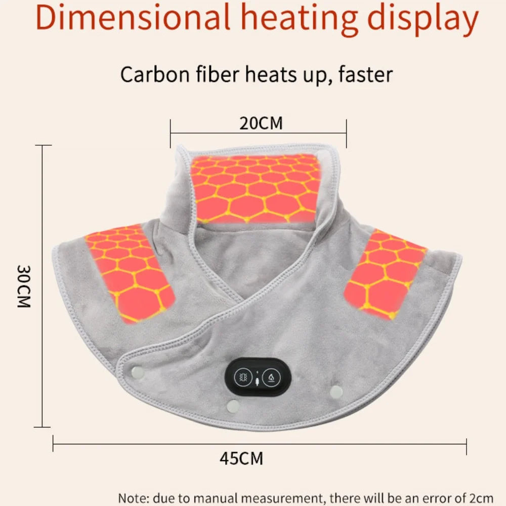 Electric Heating shoulder Neck Pad Massager USB Cervical Brace Wrap Thermal Compress Relieve Pain Fatigue Warm Back Brace Tool Selectia