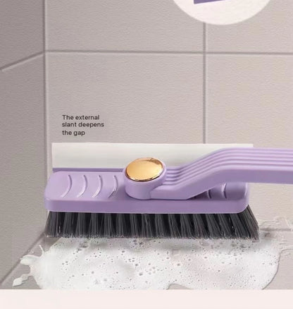 Cepillo multiusos para limpiar azulejos, con cerdas duras y rotación de 360°, ideal para suelos y paredes de baño y cocina.