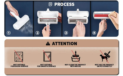 Pet Hair Remover Roller - Dog & Cat Fur Remover with Self-Cleaning Base - Efficient Animal Hair Removal Tool - Perfect for Furni Selectia