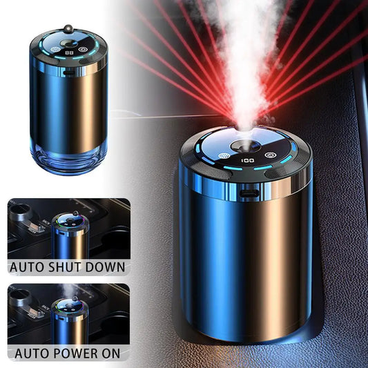 Ambientador de coche inteligente, difusor de aroma de coche recargable, 5 niveles de difusor de coche inteligente ajustable.