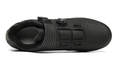 Zapatillas profesionales para hombre, ultraligeras, con doble hebilla, para ciclismo de montaña, luminosas, con calas autoblocantes