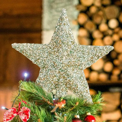 Estrella para la parte superior del árbol de Navidad, estrella 3D brillante, adorno para la parte superior del árbol, decoración navideña para el árbol de Navidad.