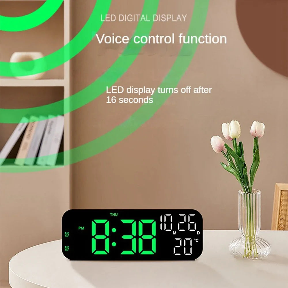 Reloj despertador digital Xiaomi Youpin con temperatura, fecha, semana, modo nocturno, reloj de mesa, 12/24 h, despertador electrónico LED de escritorio
