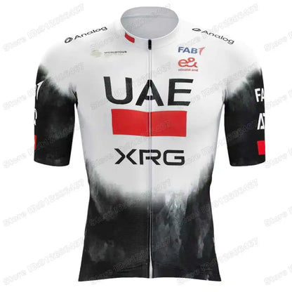 Conjunto de maillot ciclista Tadej Pogačar, campeón del mundo por equipos de los Emiratos Árabes Unidos 2025, ropa de ciclismo para hombre, camisetas de ciclismo de carretera, traje, pantalones cortos con tirantes