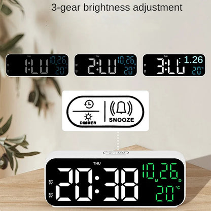 Reloj despertador digital Xiaomi Youpin con temperatura, fecha, semana, modo nocturno, reloj de mesa, 12/24 h, despertador electrónico LED de escritorio