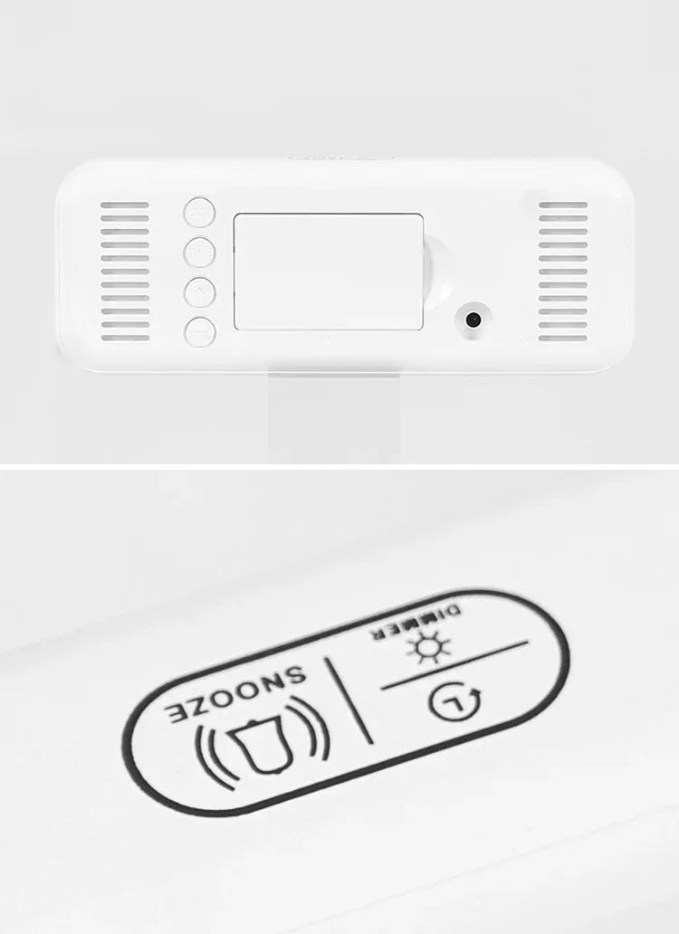 Reloj despertador digital Xiaomi Youpin con temperatura, fecha, semana, modo nocturno, reloj de mesa, 12/24 h, despertador electrónico LED de escritorio