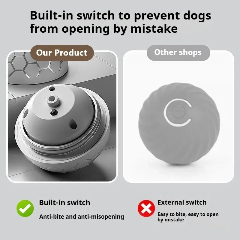 Pelota de juguete inteligente Xiaomi para perros, electrónica, interactiva, con USB, automática, con rebote y luces RGB para gatos