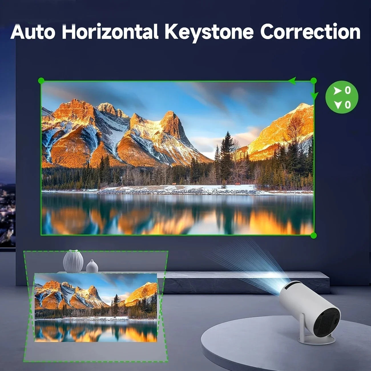 HY300PRO Mini Projector with WiFi & Bluetooth