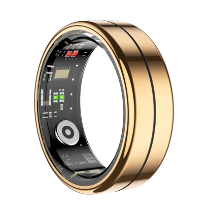 Anillo inteligente R04 2025 para hombre y mujer, con estuche de carga, monitor de salud y sueño, resistente al agua hasta 5 ATM, modo multideporte, control de cámara.