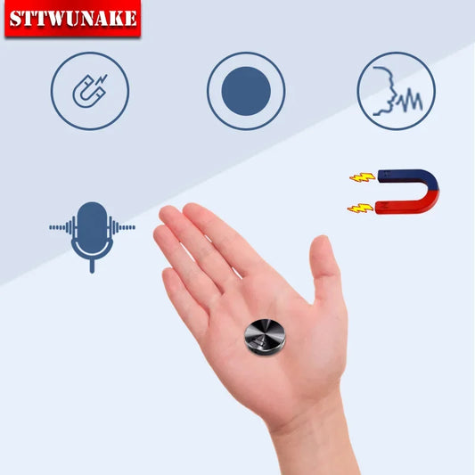Mini grabadora de voz con imán incorporado, pequeño dispositivo de grabación de audio digital, dictáfono de sonido STTWUNAKE