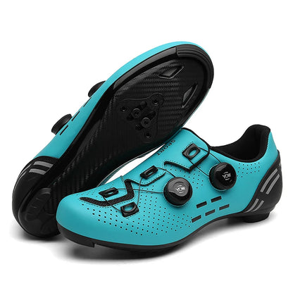 Zapatillas de ciclismo de montaña 2023 con calas para hombre y mujer, de carbono, deportivas, de velocidad, planas, SPD, para ciclismo de carretera