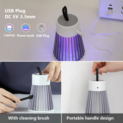 Lámpara antimosquitos con descarga eléctrica, USB, 5 V, repelente de insectos, para dormitorio, exterior