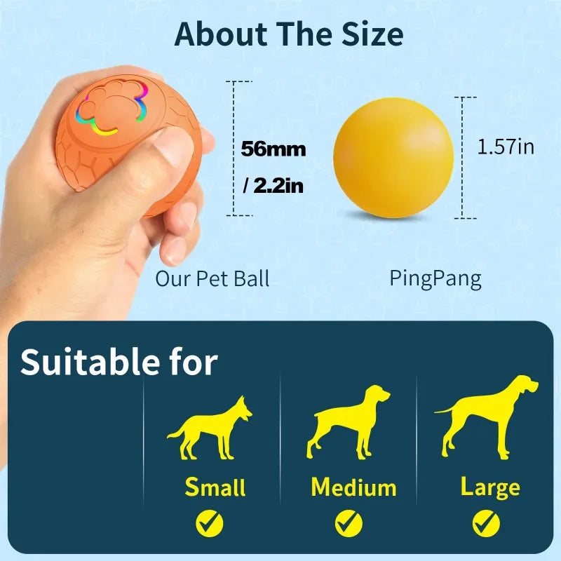 Pelota de juguete inteligente Xiaomi para perros, electrónica, interactiva, con USB, automática, con rebote y luces RGB para gatos