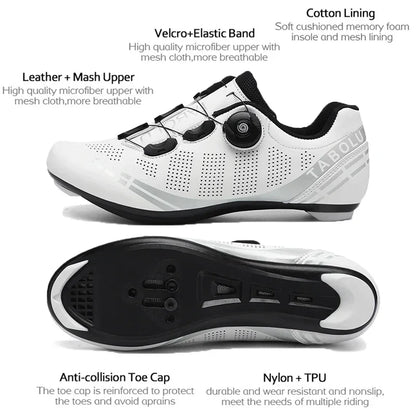 Zapatillas de ciclismo profesionales para hombre, zapatillas SPD para ciclismo de montaña, transpirables, antideslizantes, para carreras de montaña